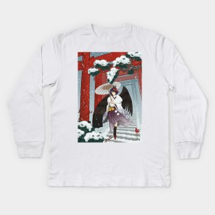 Koujou Sara, Genshin Impact Traditional Illustration Kids Long Sleeve T-Shirt